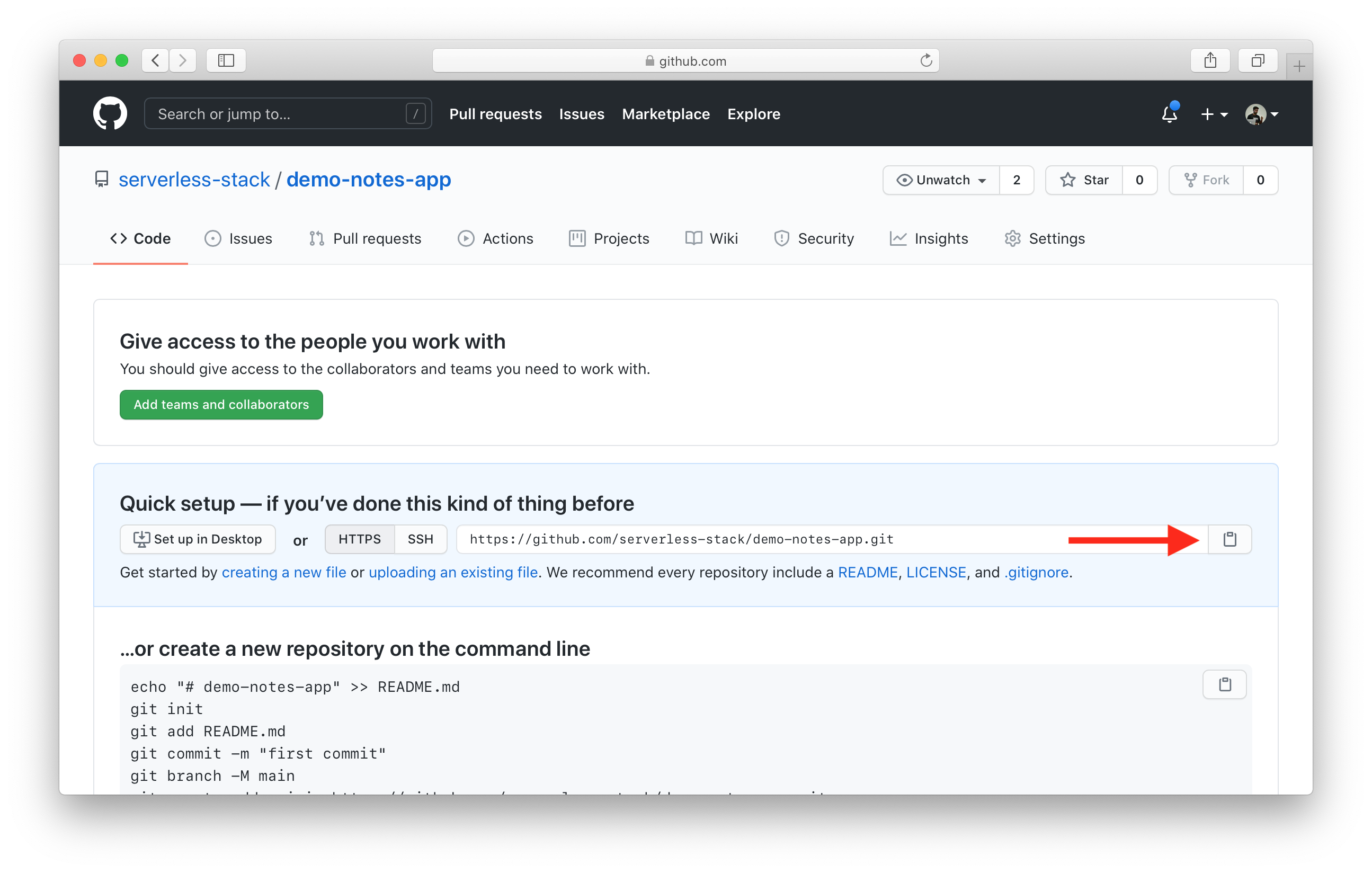 create new repository github