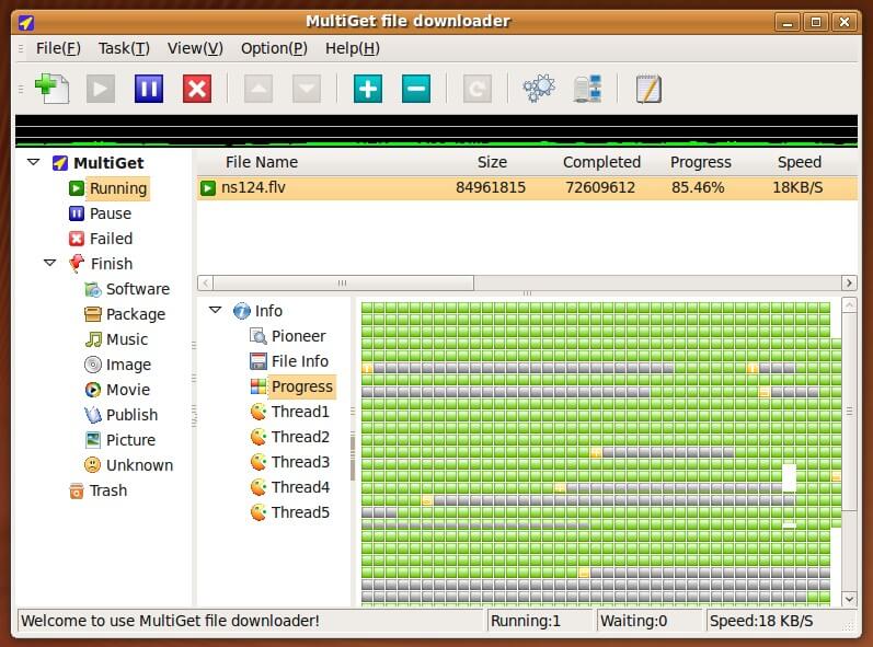 Multiget di Linux