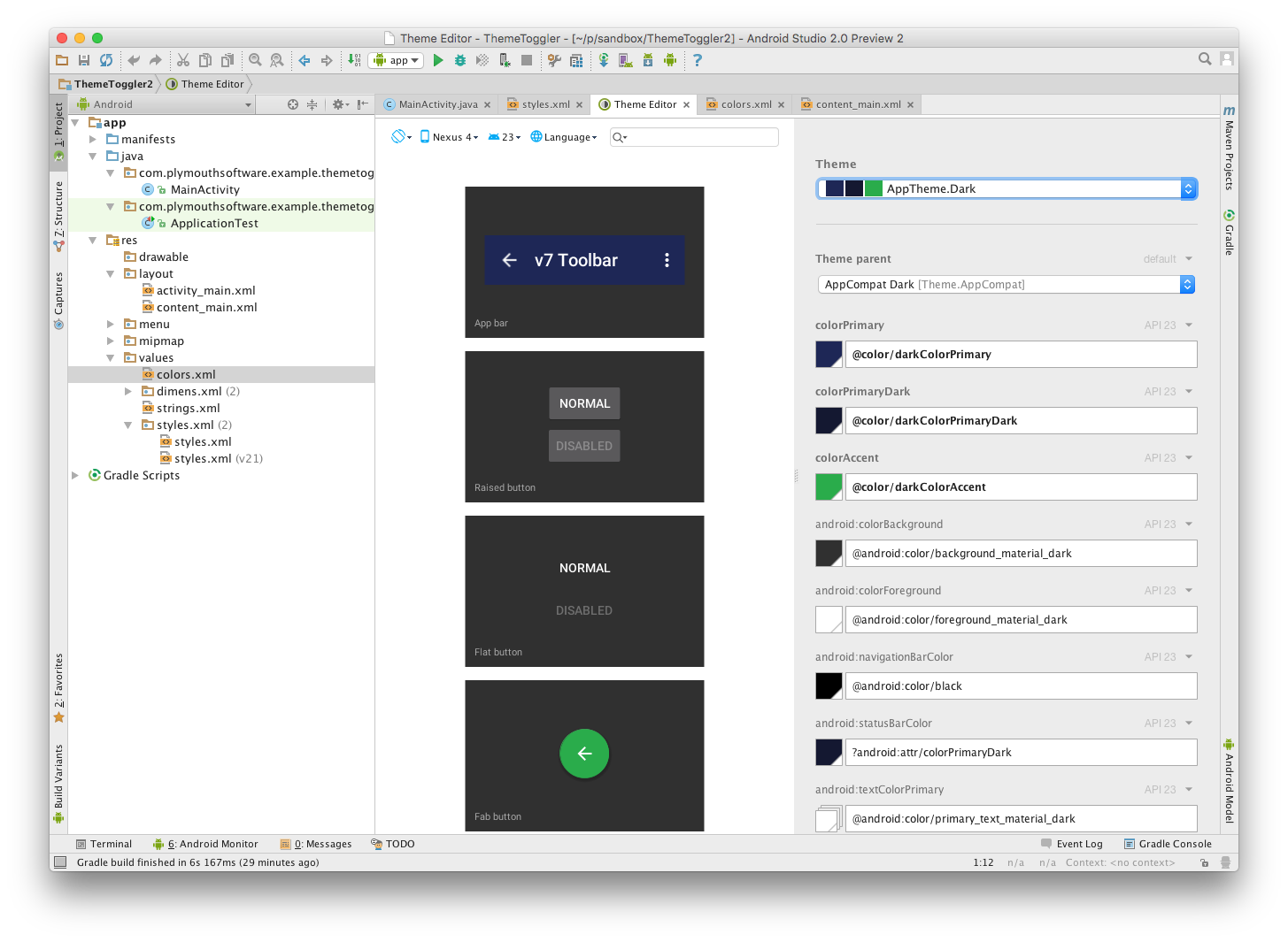 application theme android studio