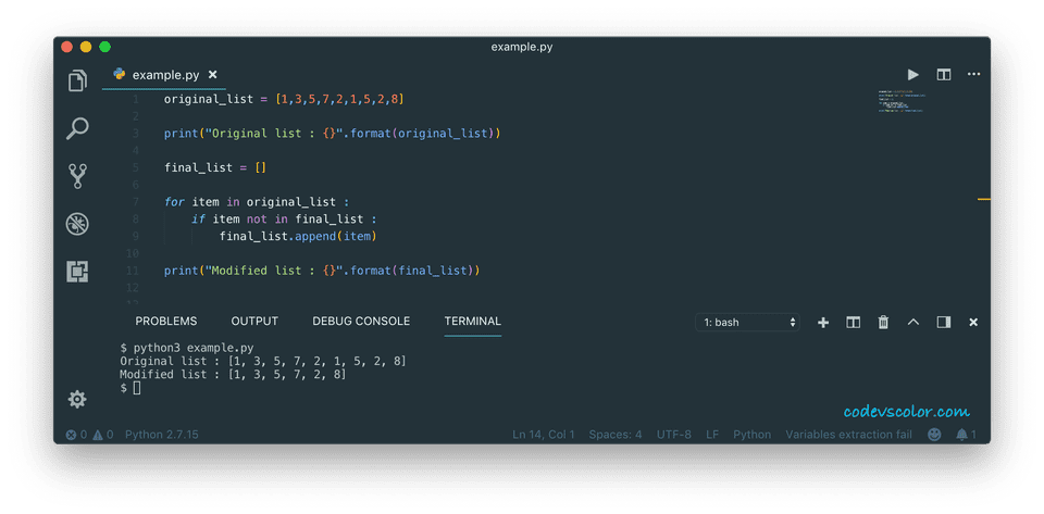 duplicate-elements-removal-of-an-array-using-python-codespeedy