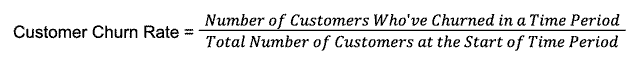 Customer churn rate