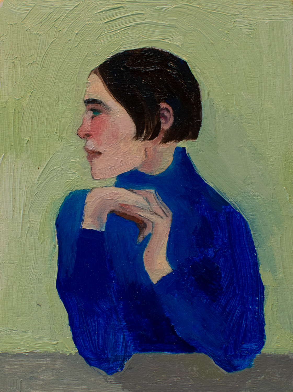 Portrait of the artist, inspired by Gustav Klimt