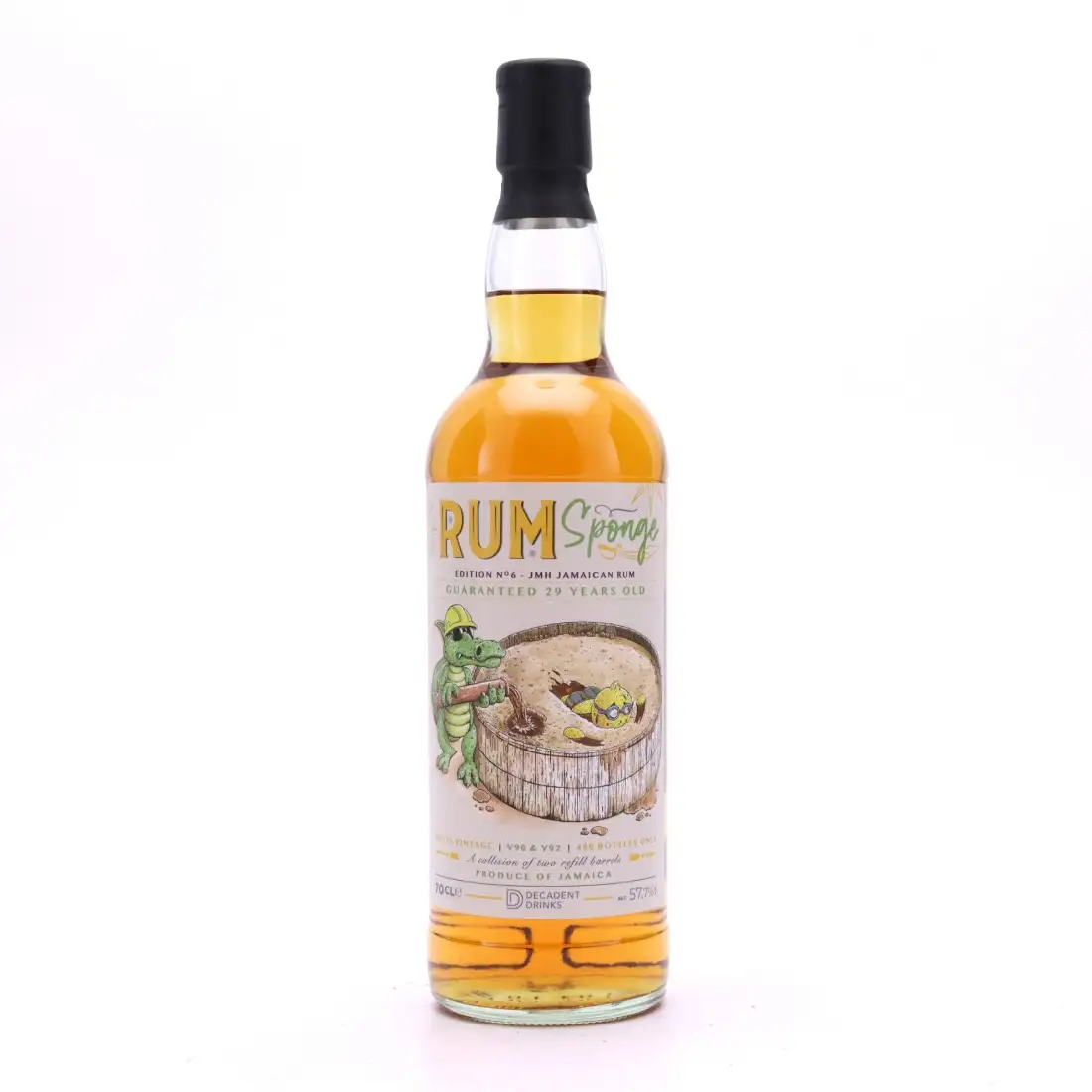 Image of the front of the bottle of the rum Rum Sponge No. 6 (1990 & 1992) JMH