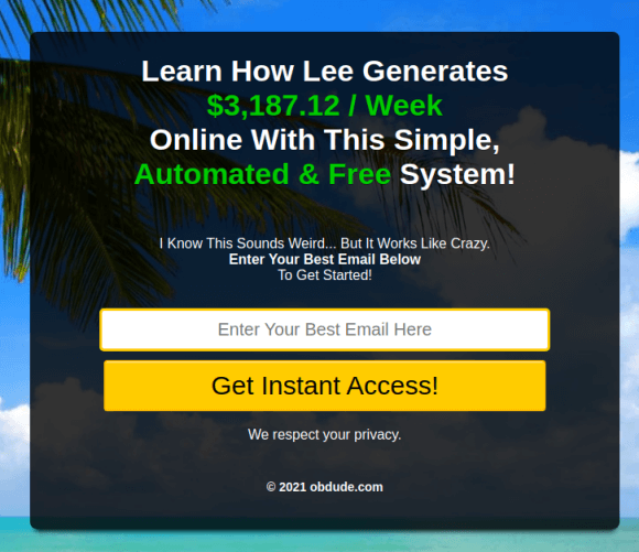 Example Landing Squeeze Page