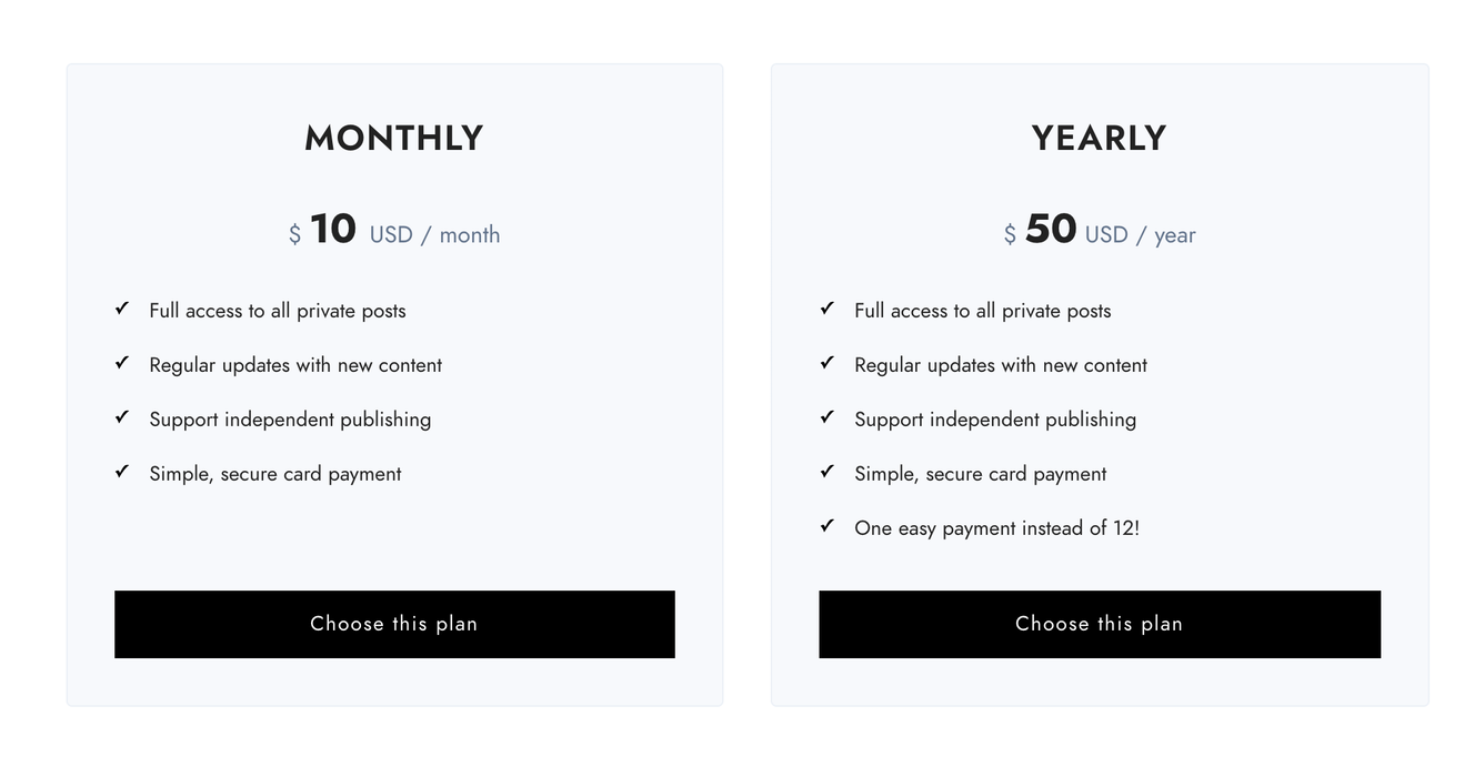 Subscription plans in sinai