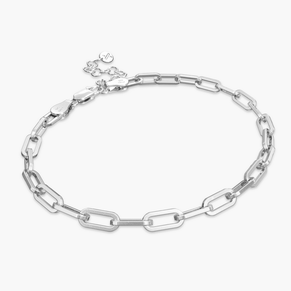 Paperclip Bracelet | Silver Paperclip Chain Bracelet | JAXXON