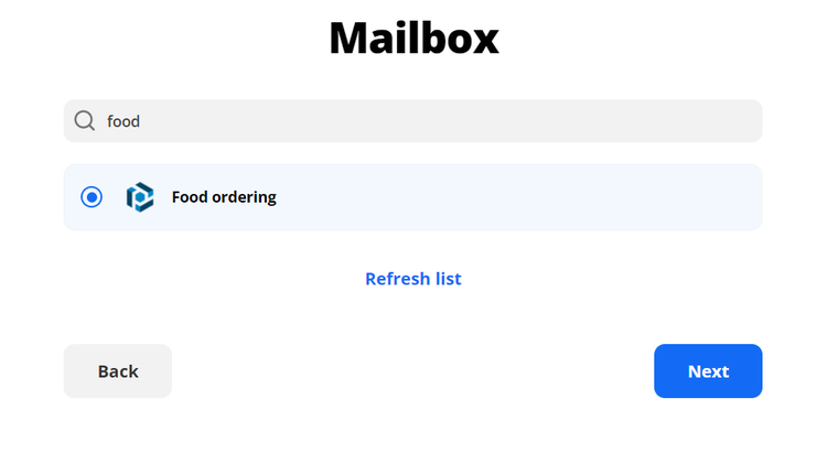 Select your Parseur mailbox in Zapier