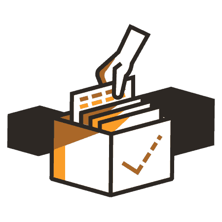 Illustration of a file cabinet being organized