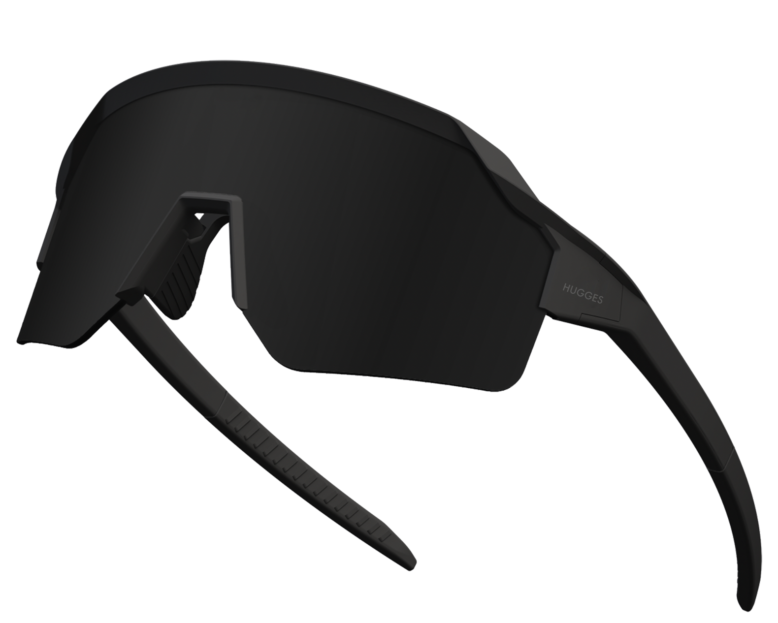 A photo of a pair of black sunglasses.