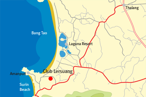 Phuket Map With Club lersuang Detail