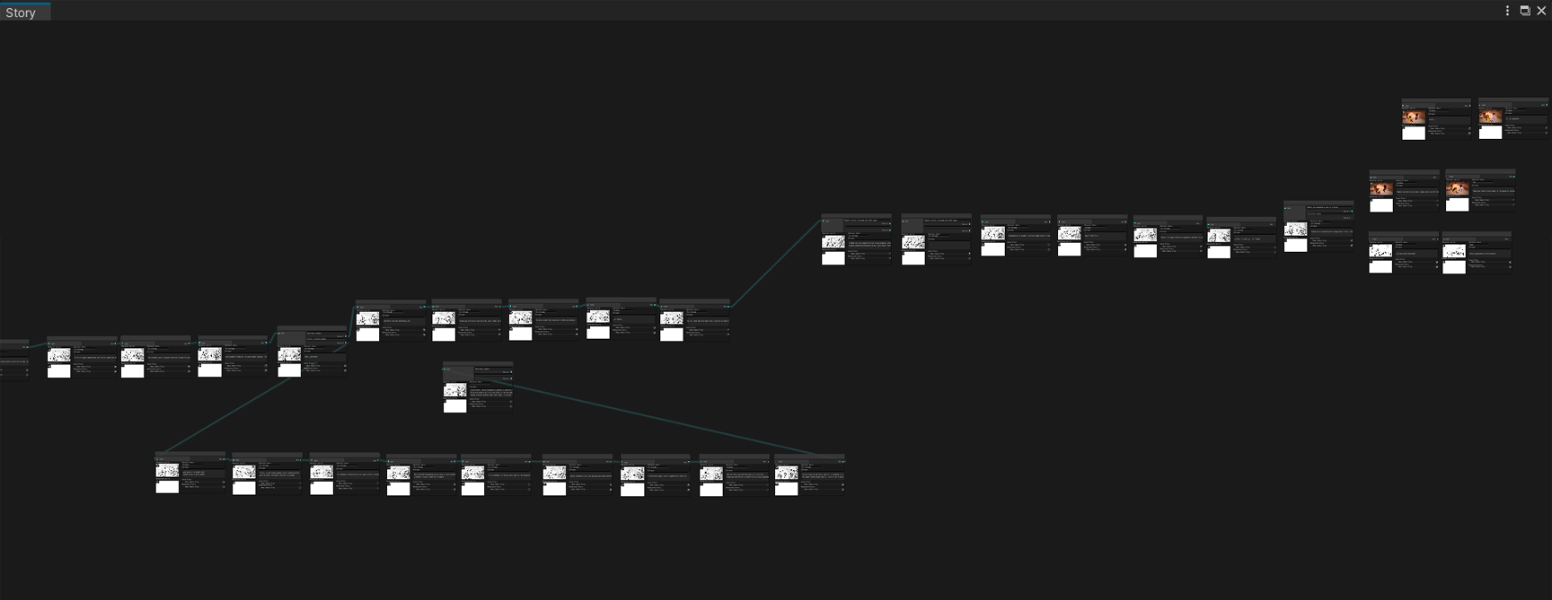 A glimpse at the narrative tree