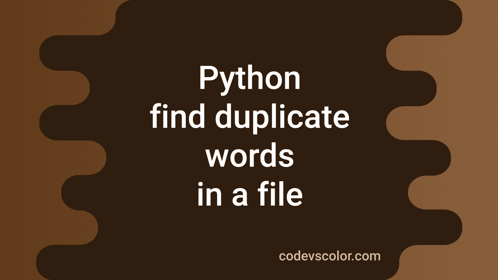 Find Duplicate Words In List Python