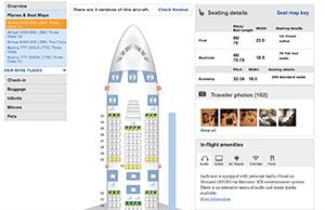 Seat guru seat plan for a plane
