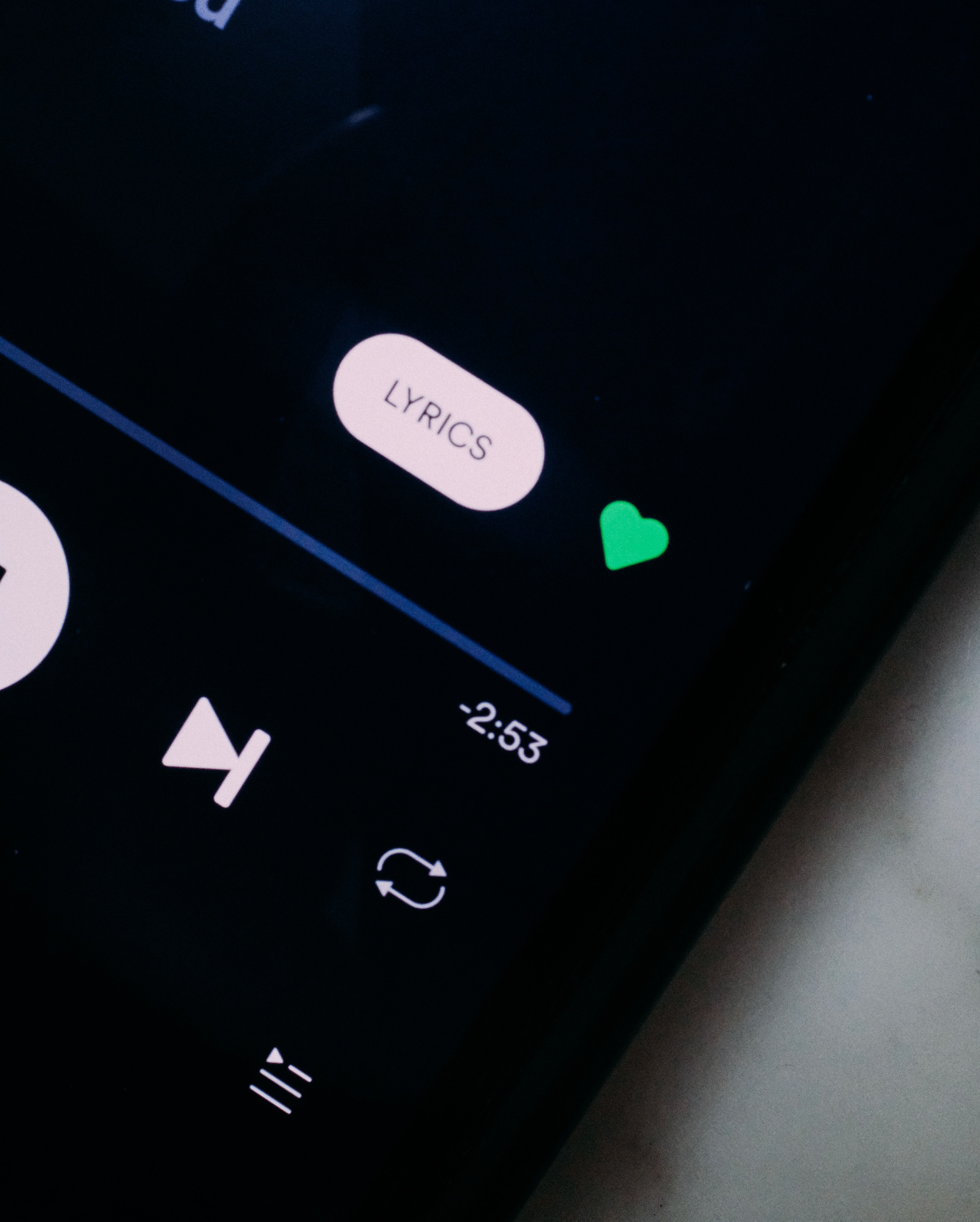 Spotify app on a smartphone screen