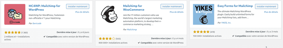 dashboard Mailchimp