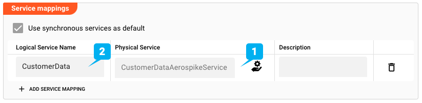 Link Service to JavaScript Asset (Service Aerospike)
