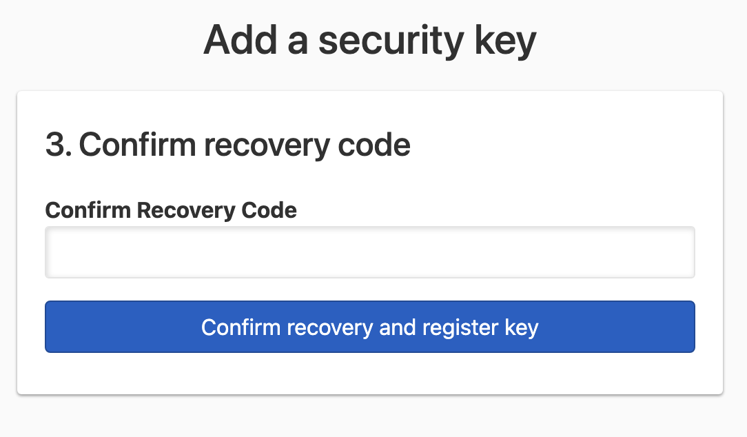 Multi-factor confirm recovery code