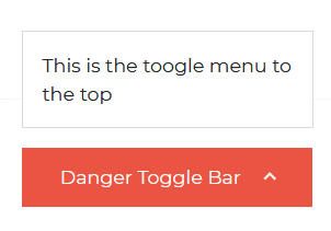 Bootstrap Dropdown Danger Toggle Bar