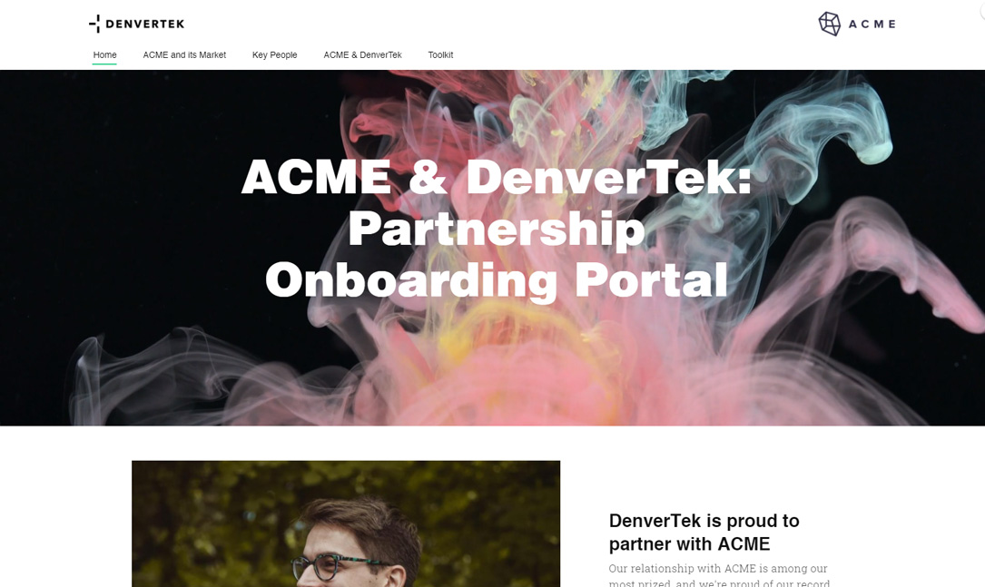 Professional services client onboarding site Professional services client onboarding site