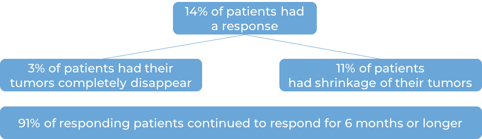 Results after treatment with Keytruda (diagram)