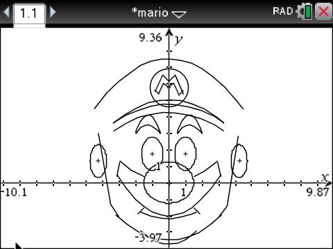 graph paper drawing mario