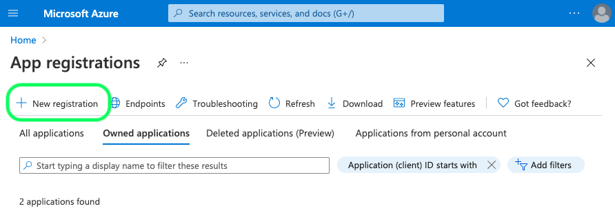 Create App Registration
