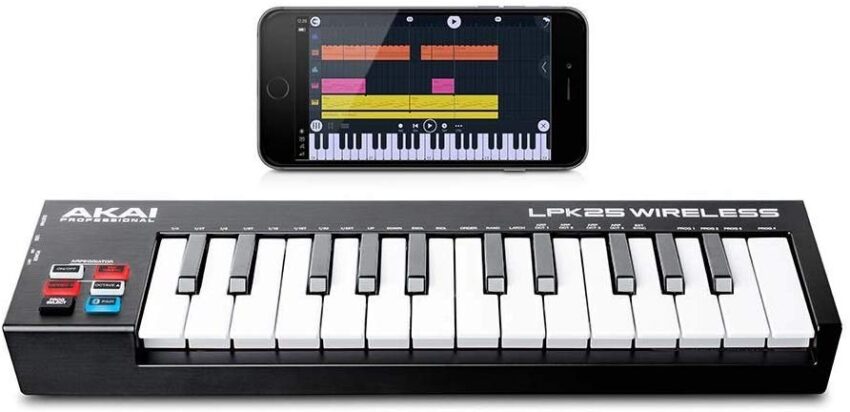 teclado midi bluetooth akai lpk25 y iphone