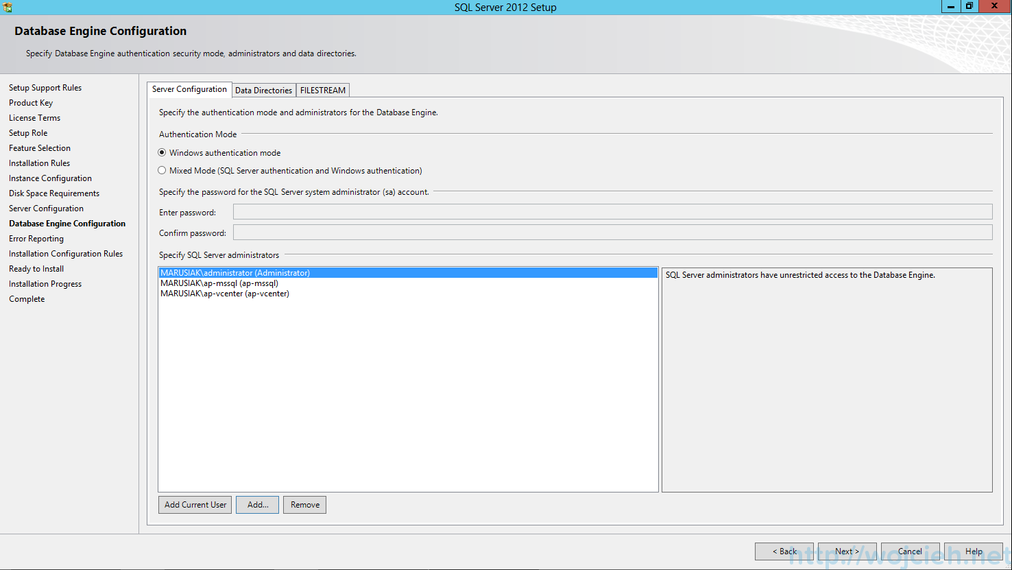 Ошибка при восстановлении sql. Sql server database engine. компонент database engine. database engine configuration.