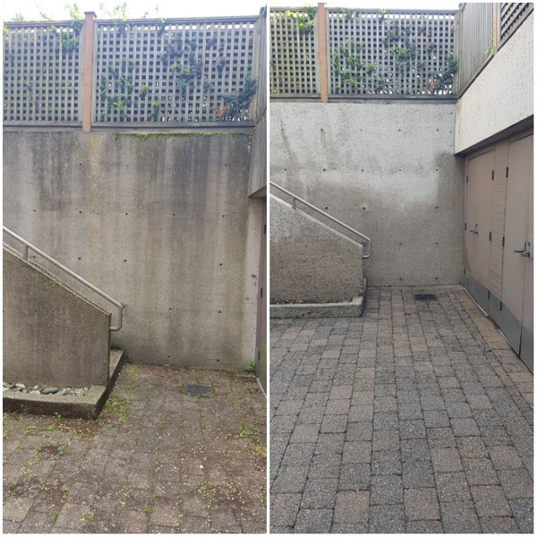 Stairwell before and after