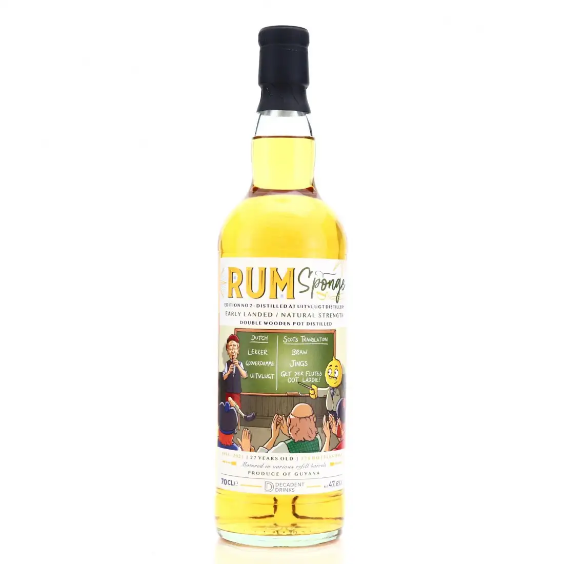 Image of the front of the bottle of the rum Rum Sponge