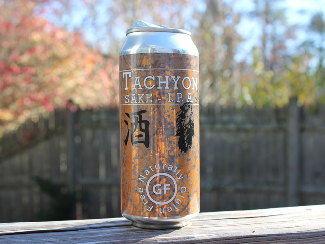 Tachyon Sake IPA, a gluten-free beer from Element Brewing Company