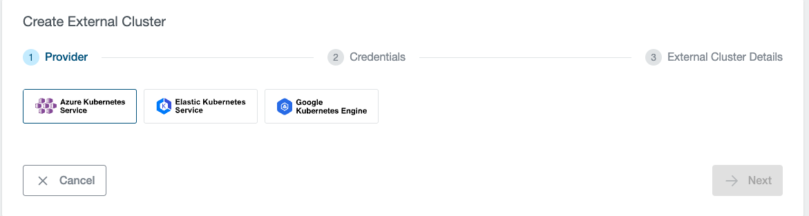 Select AKS Provider Select AKS Provider