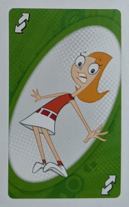 Phineas and Ferb Green Uno Reverse Card