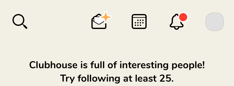 Invite Button in der Clubhouse-App