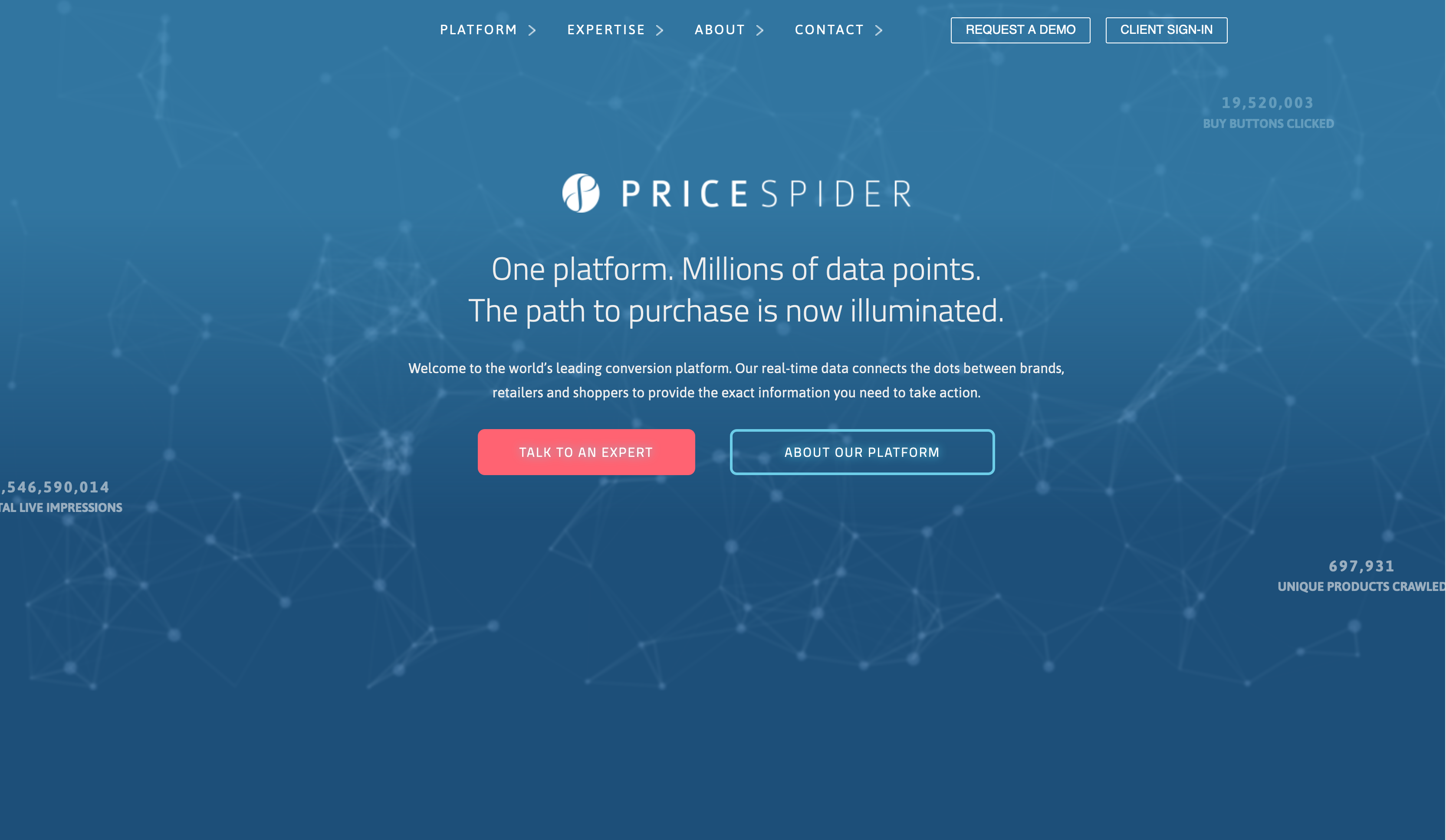 Pricespider.com website homepage