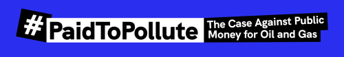 Paid to pollute banner