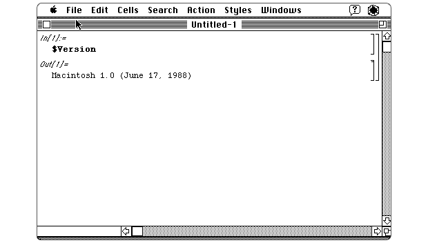 Wolfram Mathematica Version 1.0