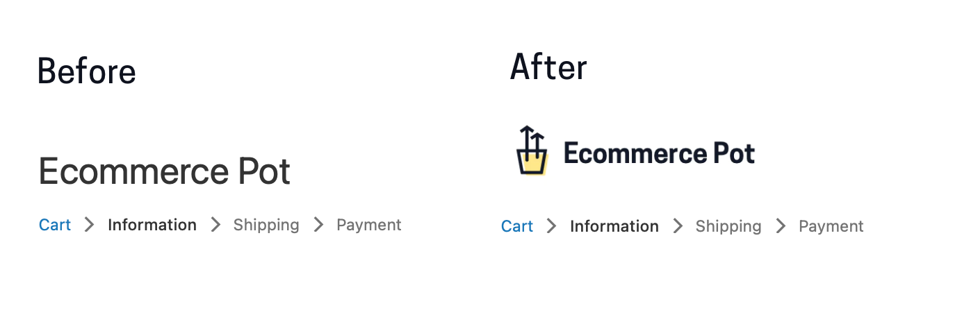 Adding a business logo to checkout page on Shopify
