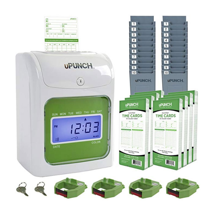 Upunch Hn3540 Non Calculating Time Clock Bundle