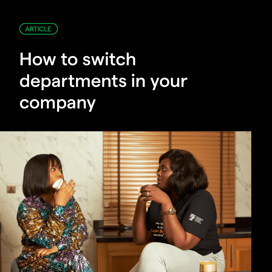How to switch departments in your company