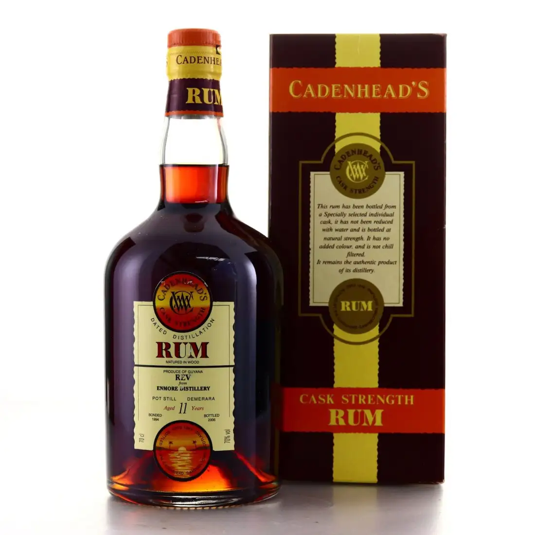 Image of the front of the bottle of the rum REV