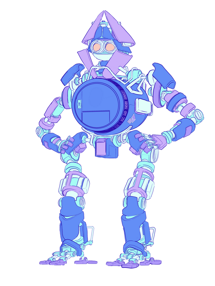 Illustration of a robot with a vault for a body, representing an Ethereum wallet