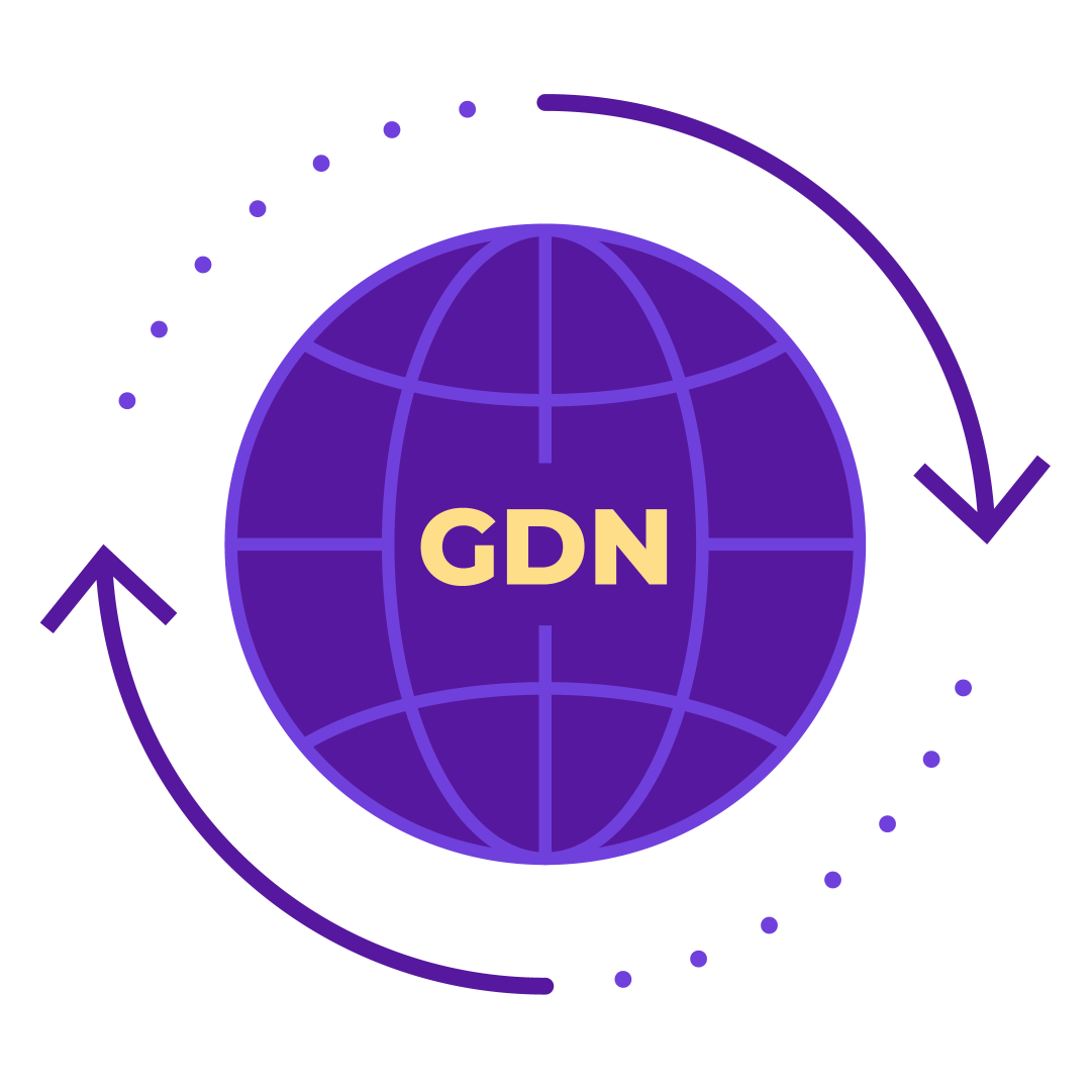 Icona della rete di distribuzione globale