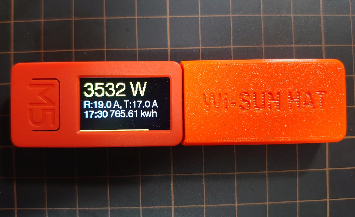 M5StickCPlusとWi-SUN HAT(BP35A1)でスマートメーターと通信してみた。 cover image