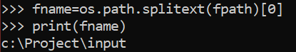 Use os.path.splittext to Find Filename from the File Path in Python