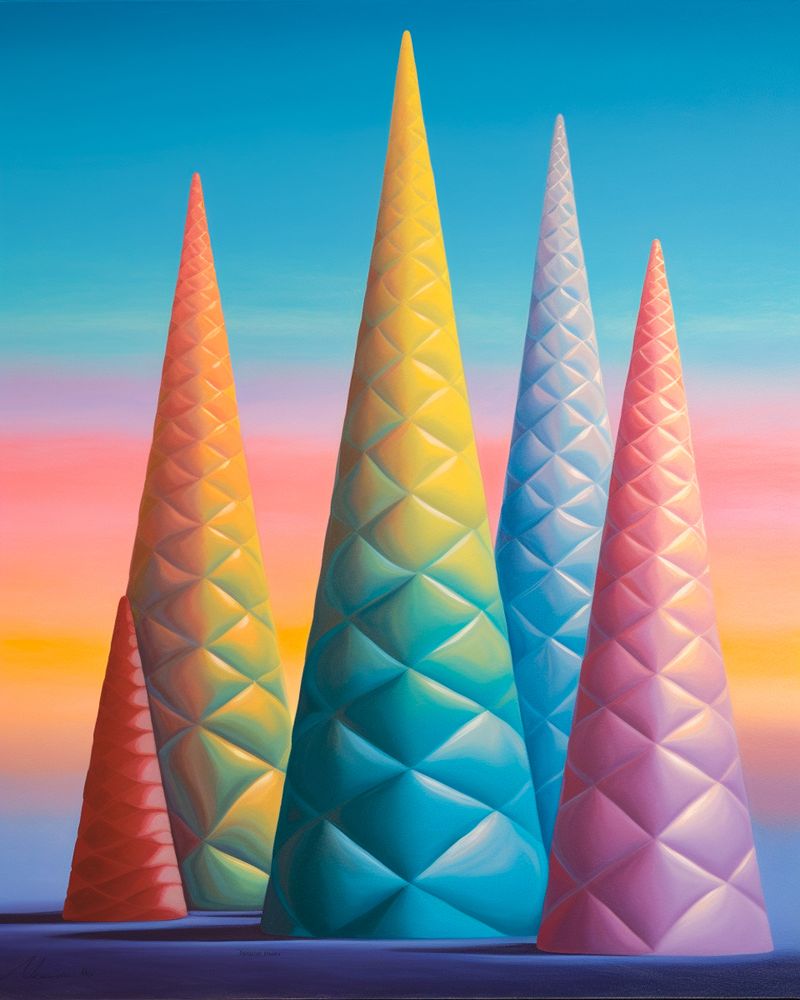 Ridged Cones in Pastel