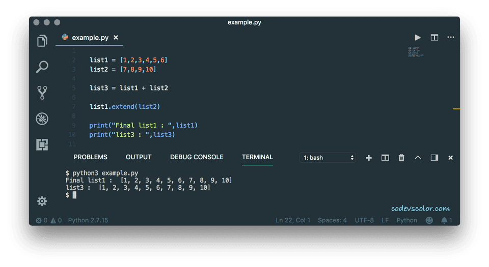 Python add and remove elements from a list - CodeVsColor