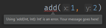 An example of the error deprecation level