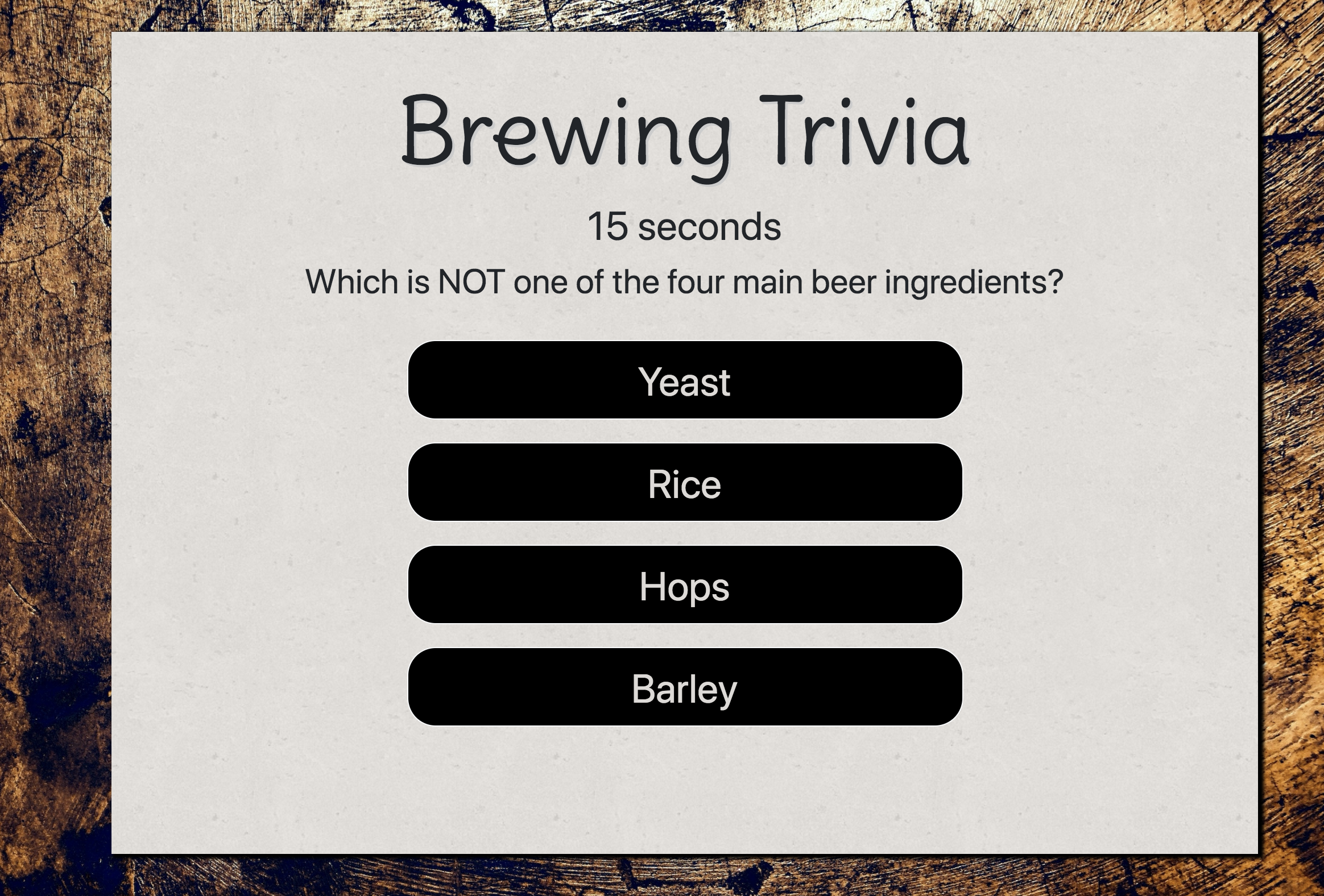 image-Brewing Trivia