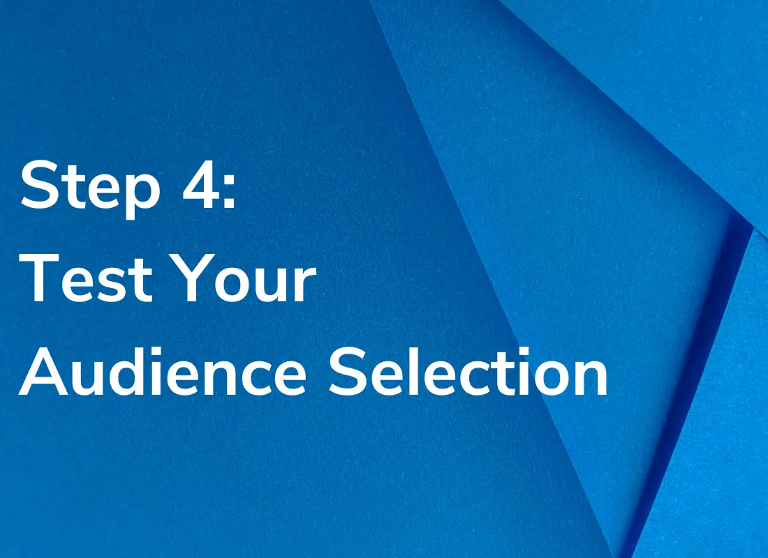 Test Your Audience Selection